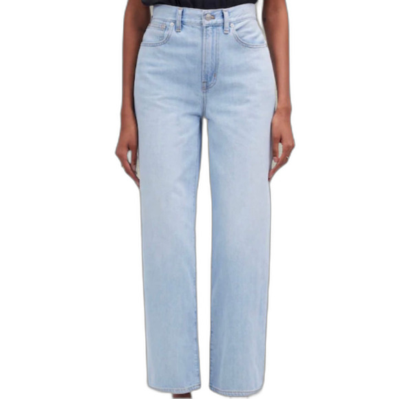 Madewell Denim - Madewell Perfect Vintage Light Wash Size 26, High-Rise Cropped Wide Leg
